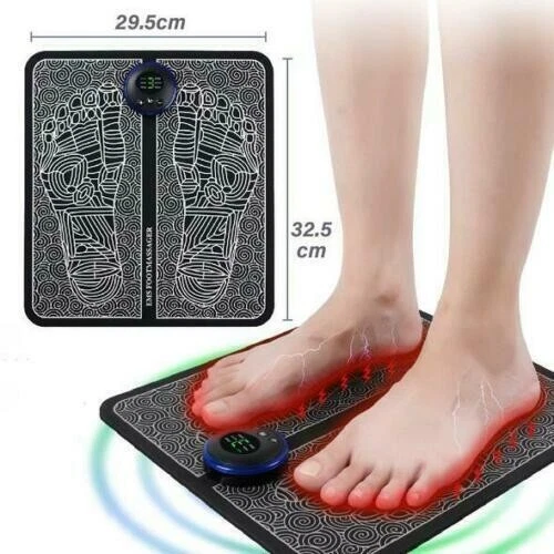 Tapis masseur de pieds EMS avec télécommande